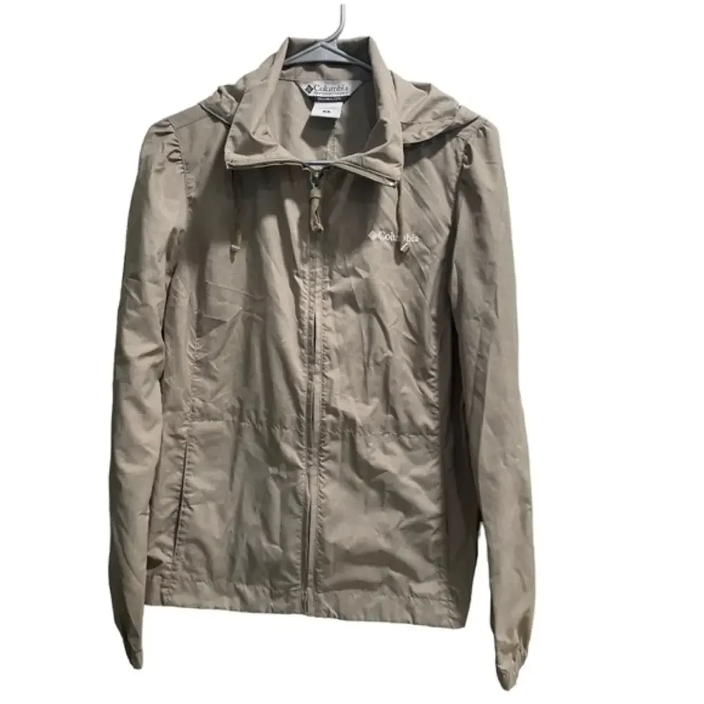 Columbia Omni-Shade Hooded Zip-Up Light Windbreaker Jacket Women’s sz Small EUC